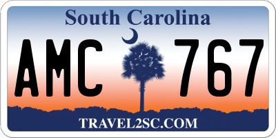 SC license plate AMC767