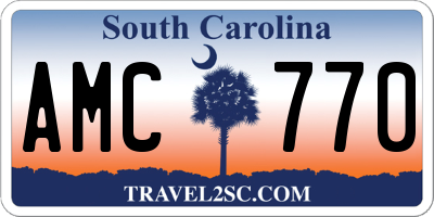 SC license plate AMC770
