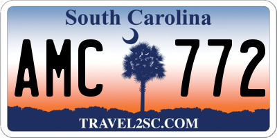 SC license plate AMC772