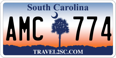 SC license plate AMC774