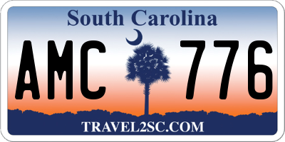SC license plate AMC776