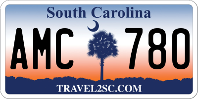 SC license plate AMC780