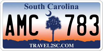 SC license plate AMC783