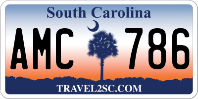 SC license plate AMC786