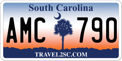 SC license plate AMC790
