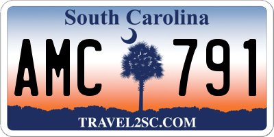 SC license plate AMC791