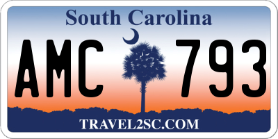 SC license plate AMC793