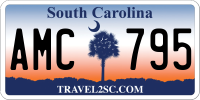 SC license plate AMC795