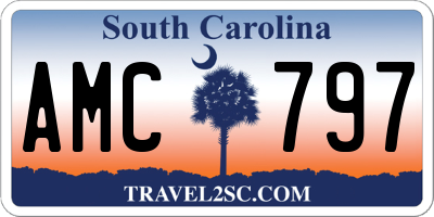 SC license plate AMC797