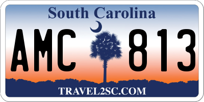 SC license plate AMC813