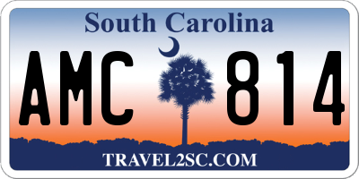 SC license plate AMC814