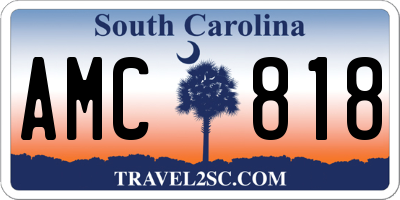 SC license plate AMC818