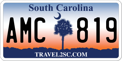 SC license plate AMC819