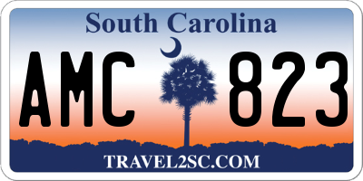 SC license plate AMC823