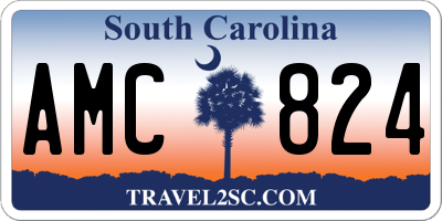 SC license plate AMC824