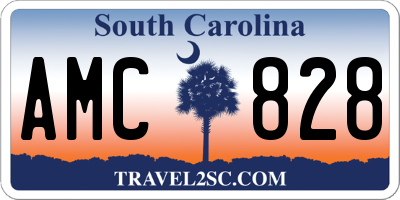 SC license plate AMC828