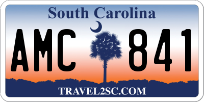SC license plate AMC841