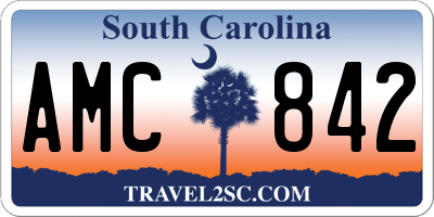 SC license plate AMC842