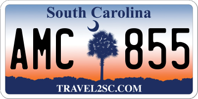 SC license plate AMC855