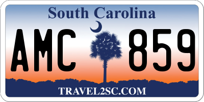 SC license plate AMC859