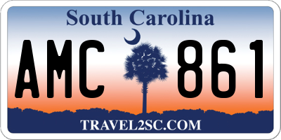 SC license plate AMC861