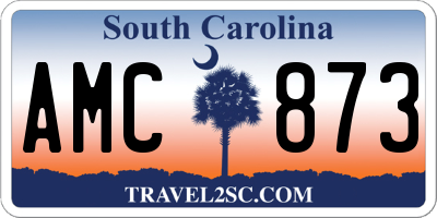 SC license plate AMC873