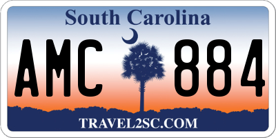 SC license plate AMC884
