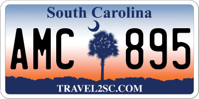 SC license plate AMC895