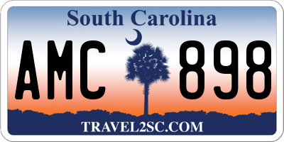 SC license plate AMC898