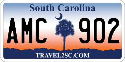 SC license plate AMC902