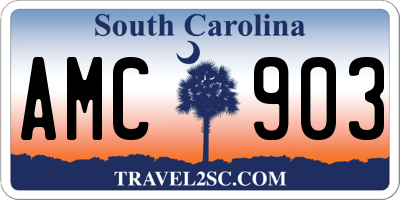 SC license plate AMC903