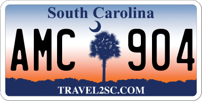 SC license plate AMC904