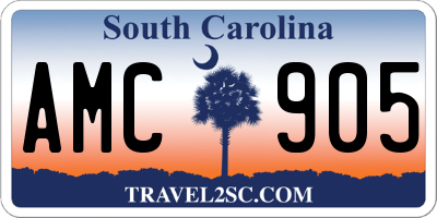 SC license plate AMC905