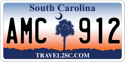 SC license plate AMC912