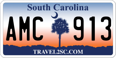 SC license plate AMC913