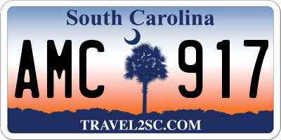 SC license plate AMC917