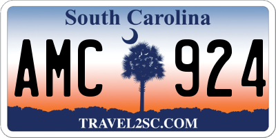 SC license plate AMC924