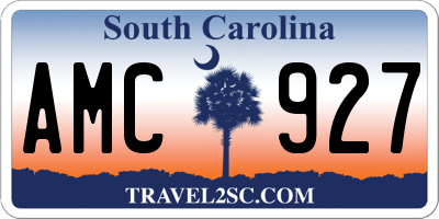 SC license plate AMC927
