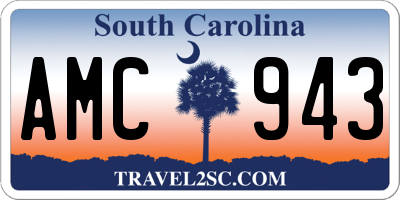 SC license plate AMC943