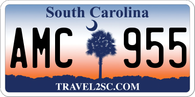 SC license plate AMC955