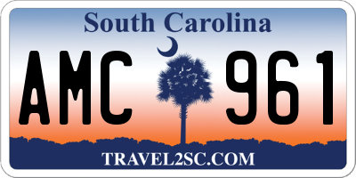SC license plate AMC961