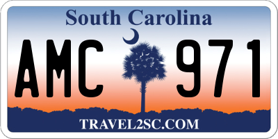 SC license plate AMC971