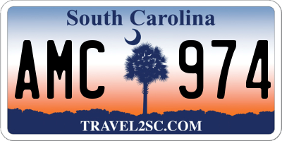 SC license plate AMC974