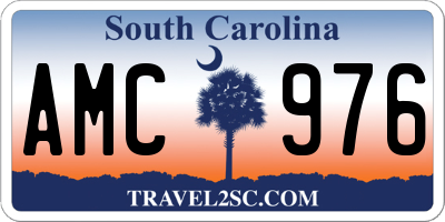 SC license plate AMC976