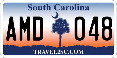 SC license plate AMD048