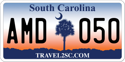 SC license plate AMD050