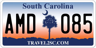 SC license plate AMD085
