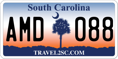 SC license plate AMD088