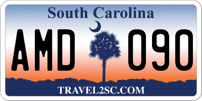 SC license plate AMD090