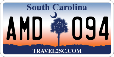 SC license plate AMD094